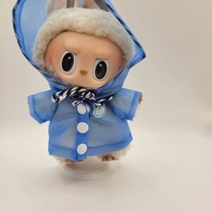 17cm Doll Blue Raincoat. No Doll Included.